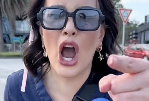 An Aussie nurse has hit back at boomer men who called out their protest