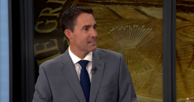 Frank LaRose talking during an interview.