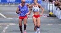 Paralympic marathon runner Elena Congost was disqualified two metres from the finish line