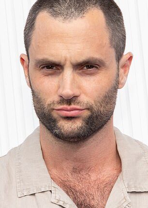 Penn Badgley debuted a dramatic buzzcut while attending the Women's Final between Aryna Sabalenka and Jessica Pegula during the 2024 US Open in Flushing, NY on Saturday