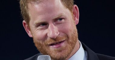 The Duke of Sussex (pictured yesterday) might cross paths with the American journalist who claimed in her memoir that he stunk of cigarettes and 'oozed booze from every pore' in New York today