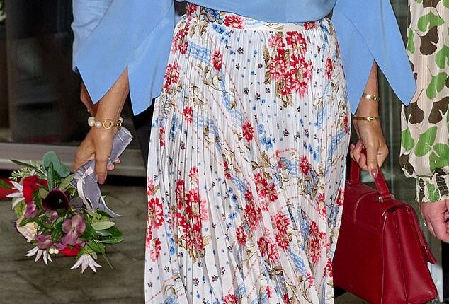 Queen Mary was photographed while attending an event in Copenhagen today, days after her mother-in-law was discharged from hospital after suffering a fall