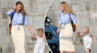 Rare public sighting of Amber Heard and daughter Oonagh Paige in Spain