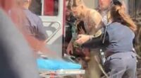 As seen in a video shared on X by KTVU's Zak Sos, the wounded Pearsall was led by emergency responders to a waiting ambulance, where he was placed on a stretcher
