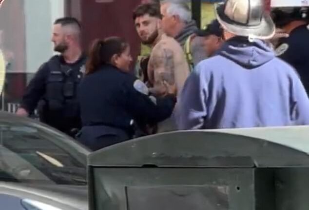 Pearsall was moving slowly during the footage, which was shot from the opposite side of the street. He did not appear to be overly distressed