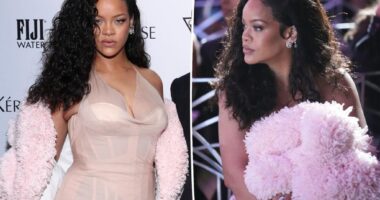Rihanna stuns in $20K coat and more than $600K in diamonds during NYFW