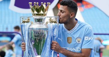 Manchester City midfielder Rodri leading the Premier League 's charge to win the Ballon d'Or