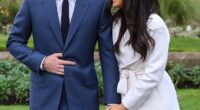 Harry and Meghan Markle attend a photo call at Kensington Palace to mark their engagement