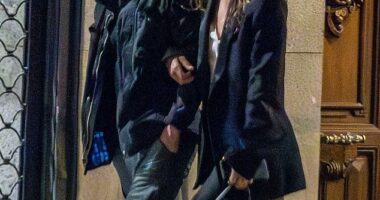 Sean Penn was spotted sharing a passionate kiss with his new girlfriend Valeria Nicov in Madrid on Saturday. The 64-year-old actor had a big smile plastered across his face after the public display of affection with the Moldovan actress, 30, while taking a romantic stroll through the streets of Spain
