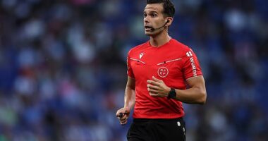 Referee Alejandro Quintero Gonzalez was struck by an object thrown by a supporter after the final whistle