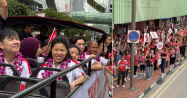 S'pore Paralympians cheered during open-top bus parade in town on Saturday - Mothership.SG