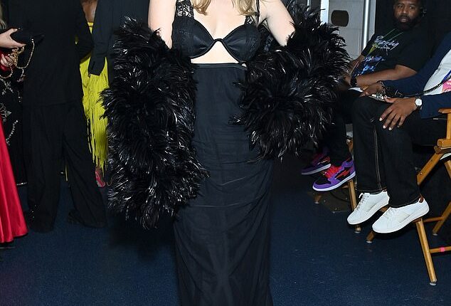 Suki Waterhouse looked stunning as she attended her pal Taylor Swift's MTV VMAs after party in New York City on Wednesday