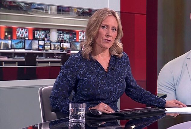 Some 70 per cent of British adults say they get their news from TV, down from 75 per cent last year (Pictured: Sophie Raworth on BBC news)