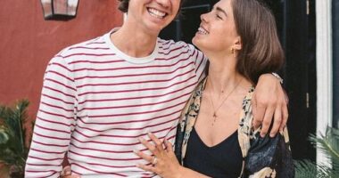 The London-based filmmaker, of Brixton, London, is married to Sarah Warr (both pictured) and is a father-of-one to their baby Frederick Skye Grayling Warr, who is turning two later this month