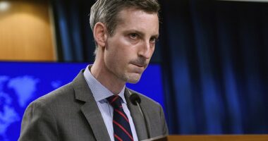 State Department spokesman Ned Price speaks during a daily press briefing at the State Department in February 2021. He was one of the public faces of the withdrawal