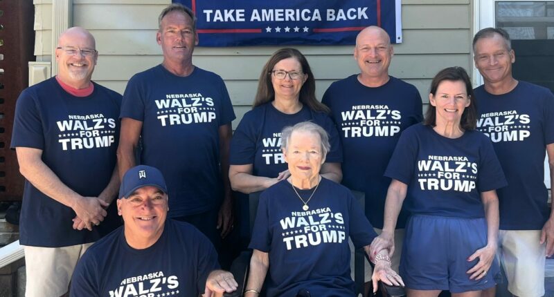 Tim Walz’s Family Backs Trump, Posing in Custom Tees.