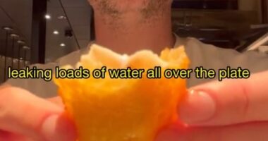 Food content creator James Dimitri (pictured) from London tested out Kerridge's Fish and Chips in Harrods, London