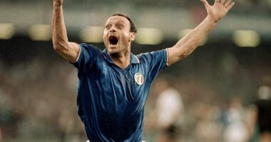 Toto Schillaci had an amazing 1990, winning the hearts of fans in Italy at the World Cup