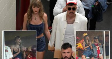 Travis Kelce and Taylor Swift spotted holding hands after Chiefs defeat Ravens in NFL's season opener