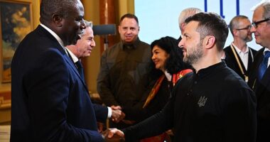 Speaking as Foreign Secretary David Lammy and US counterpart Antony Blinken visited Kyiv , he put pressure on Western powers to approve wider use of Storm Shadow cruise missiles out