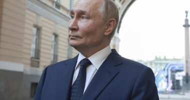 Vladimir Putin has warned the U.S. and NATO would be 'at war' with Russia if West lets Ukraine use long-range weapons