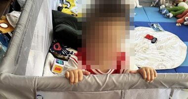 Riley Ma (pictured) was found unresponsive by emergency services at the daycare centre in Wakerley, in Brisbane's east, around 3.30pm on Monday