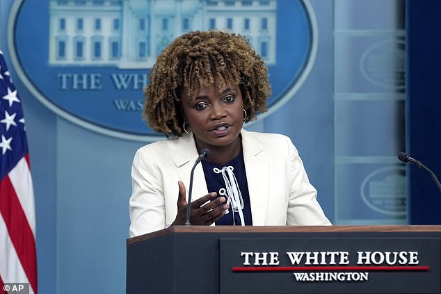 White House press secretary Karine Jean-Pierre called a suggestion that Kamala Harris uses different accents 'insane'