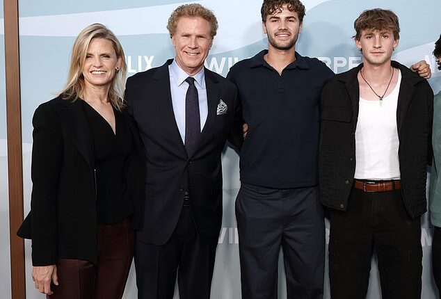 Will Ferrell made a rare move on Thursday. The Hollywood actor posed with his wife Viveca Paulin and two of their sons. They were with Mattias and Magnus