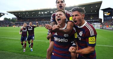 Wolves 1-2 Newcastle: Harvey Barnes SCREAMER seals late comeback win to fire unbeaten Toon up to third after Fabian Schar's long-range strike cancelled out Mario Lemina opener