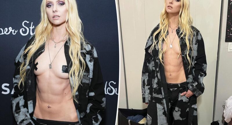 ‘Gossip Girl’ alum Taylor Momsen ditches shirt in edgy ab-baring NYFW look
