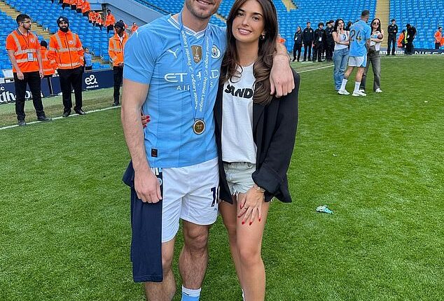 Jack Grealish and his girlfriend Sasha Attwood have announced on Instagram on Monday that they have welcomed their first child together
