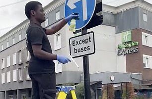 A pair of identical twins have taken on the task of cleaning places no one asked them to - like London Underground Tube trains and nightclubs