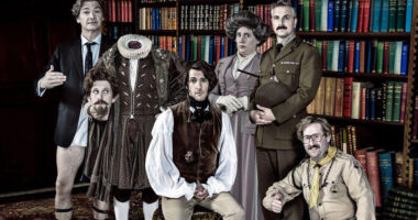 The cast of BBC Ghosts in the 2018 press announcement