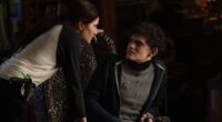 (L-R) Agatha Harkness (Kathryn Hahn) and Teen (Joe Locke) in Marvel Television's AGATHA ALL ALONG, exclusively on Disney+.