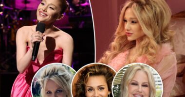 Ariana Grande nails impressions of Britney Spears, Miley Cyrus and Jennifer Coolidge on 'Saturday Night Live'