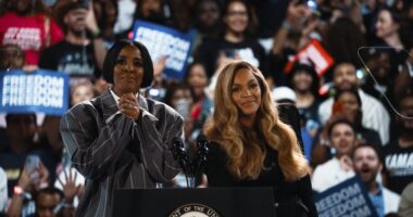 Beyoncé & Kelly Rowland Deliver Powerful Speeches In Support Of Vice President Kamala Harris At Houston Rally