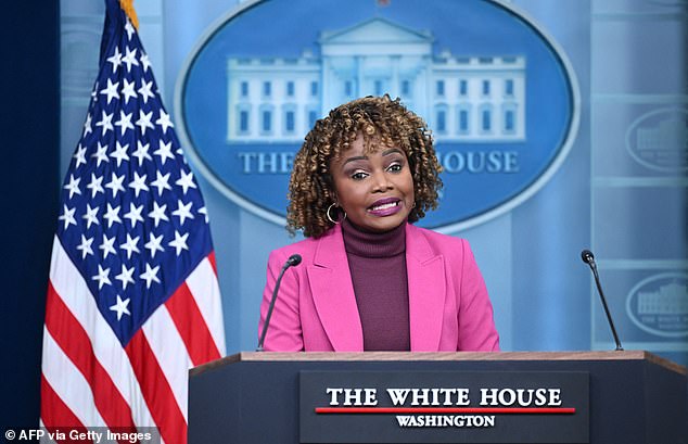 President Joe Biden believes former President Donald Trump is a fascist, press secretary Karine Jean-Pierre said Wednesday, moments after insisting the 81-year-old didn't mean 'lock him up' literally