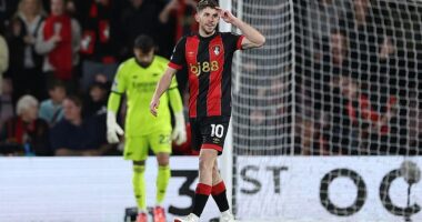 Bournemouth made the most of two refereeing decisions going in their favour as they dispatched a flat Arsenal side