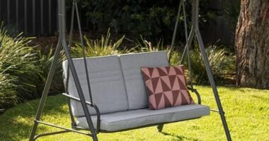 One item customers are going crazy for is the Marquee Lava 2-Seater Swing chair