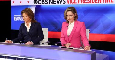 Pundits and commentators online were not all pleased with CBS News moderators' Norah O'Donnell (left) and Margaret Brennan (right) performances during Tuesday night's vice presidential debate
