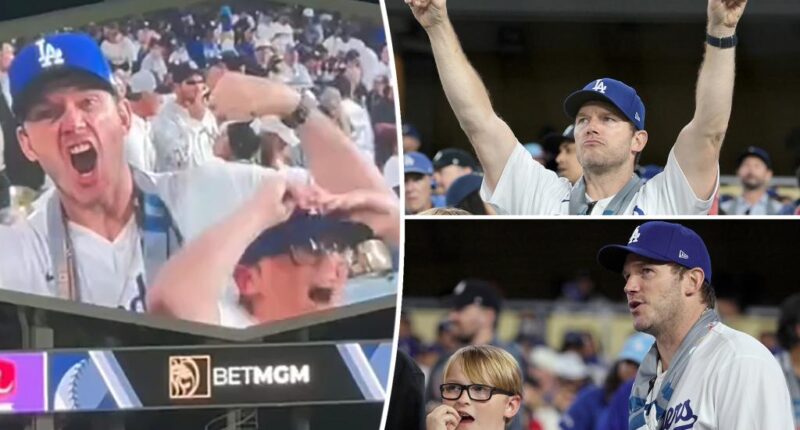 Chris Pratt makes rare outing with son Jack, 12, at Dodgers vs. Yankees game