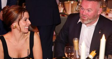 Coleen Rooney and her husband Wayne proved their marriage is stronger than ever as they enjoyed a family night out with their son Kai at the Legends Of Football Awards on Monday
