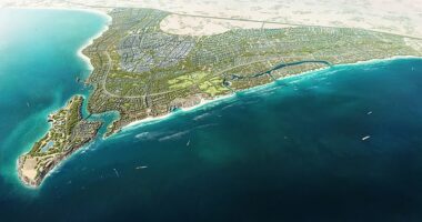 Construction work has begun on Ras El-Hekma (above) - a megacity in Egypt that will be twice the size of Barcelona