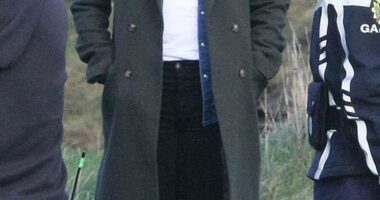 Alicia Silverstone was seen braving the elements in Ireland for the first time as filming began for the new murder mystery series, Corked