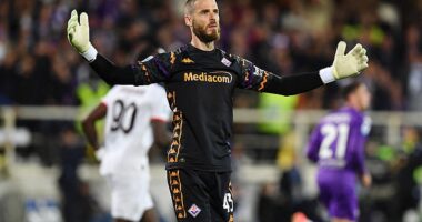 David de Gea played a crucial role in his Serie A side Fiorentina's 2-1 victory over AC Milan