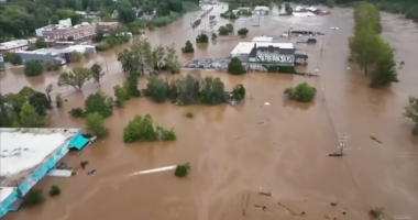 Hurricane Helene damage in NC.