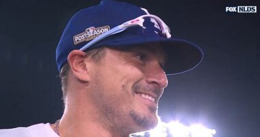 Kike Hernandez cracked a smile after delivering an f-bomb on national television in the USA