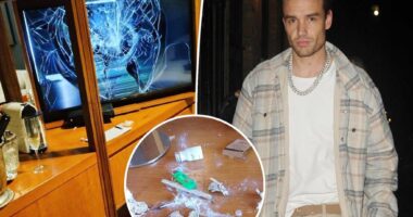 Drug paraphernalia seen in Liam Payne's destroyed hotel room following his fatal fall