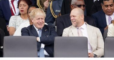 Mike Tindall published his first book yesterday and Princess Anne 's son-in-law was keen to make light of the fact that it shares part of its title with Boris Johnson 's memoirs, Unleashed