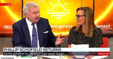 Eamonn Holmes saw red on Tuesday while discussing the fallout from former colleague Phillip Schofield 's dramatic return to mainstream TV